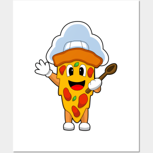 Pizza Chef Cooking spoon Posters and Art